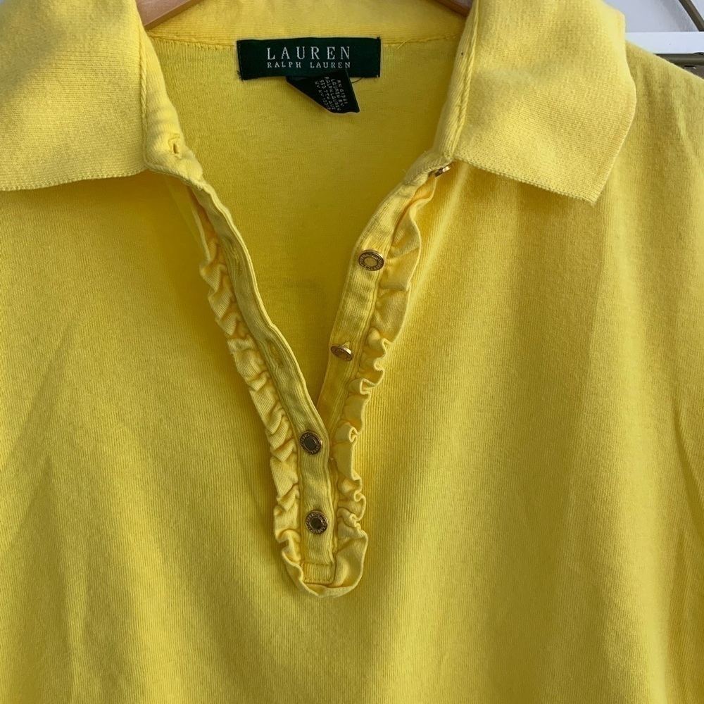 Lauren Ralph Lauren Ruffle Polo Shirt - Picture 4 of 10